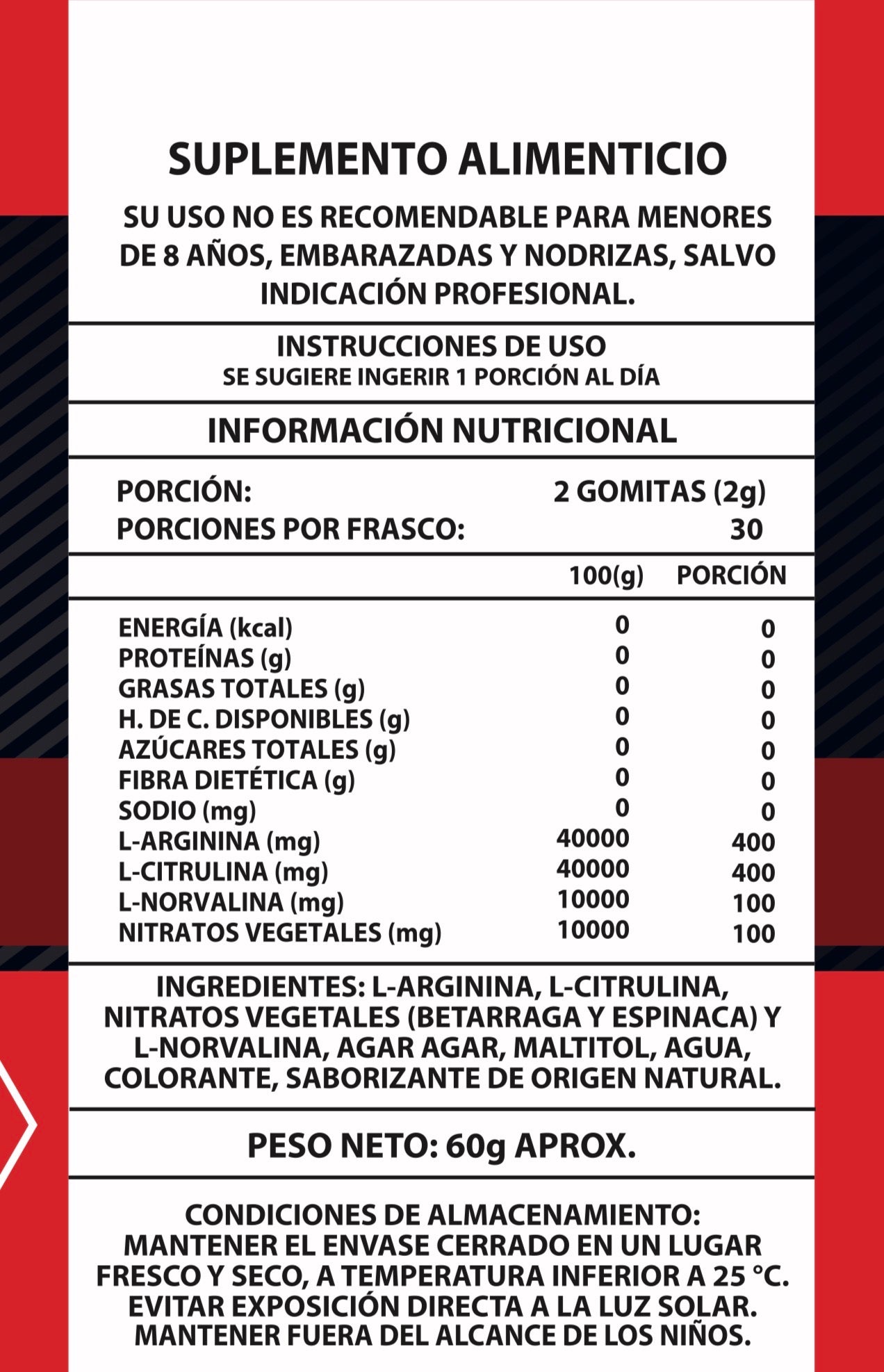 NitroBoost™ - Gomitas Óxido Nítrico